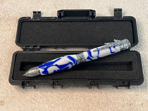 Football Pen White & Blue